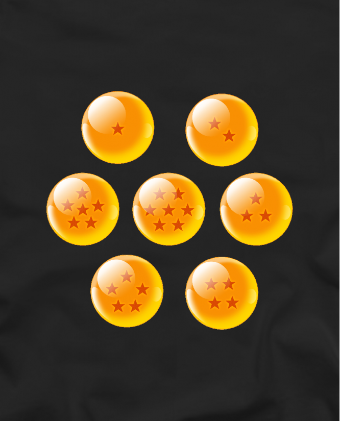 Marškinėliai Dragon ball kamuoliai